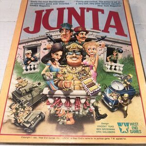 Vintage JUNTA - WEST END GAMES, INC. #10010, 1985 Open Box - UNPUNCHED